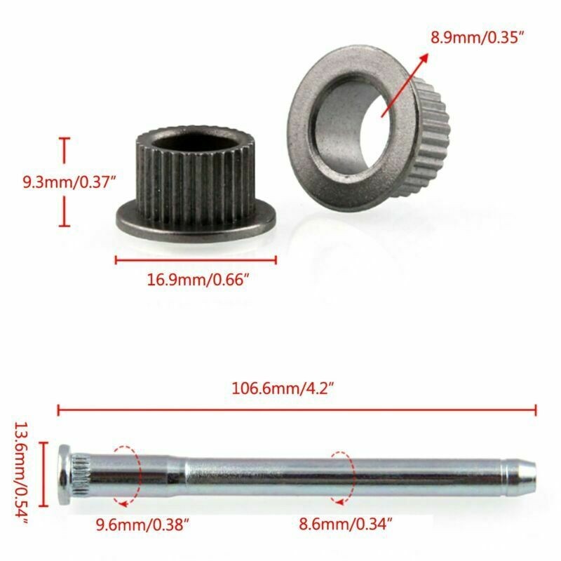 Door Hinge Pin Bushing Kit For 1994-2004 Chevy S10 GMC S15 93356553 2 Door