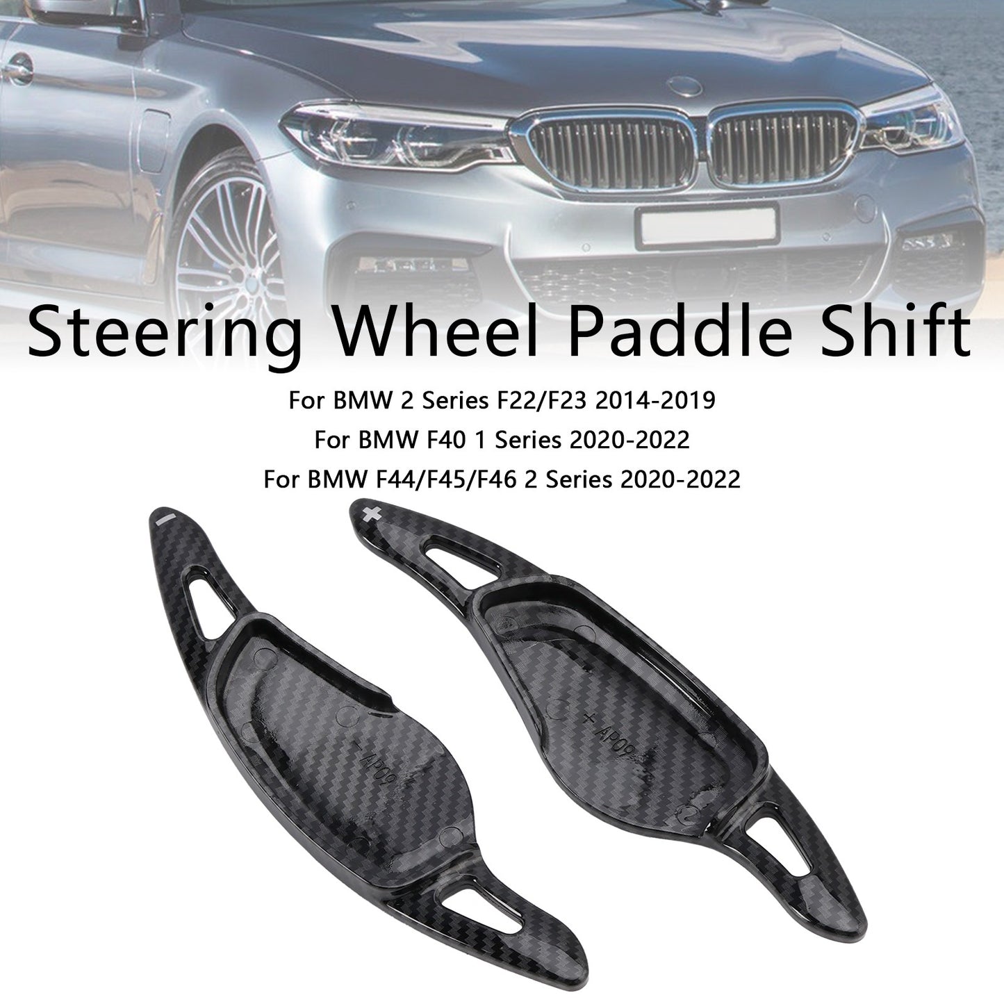 Carbon Look Steering Wheel Paddle Shifter Fit BMW 3 4 5 G20 G22 G30 2018+