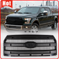 Matte Black Front Bumper Grille W/O Camera Hole For 2015-2017 Ford F-150 F150