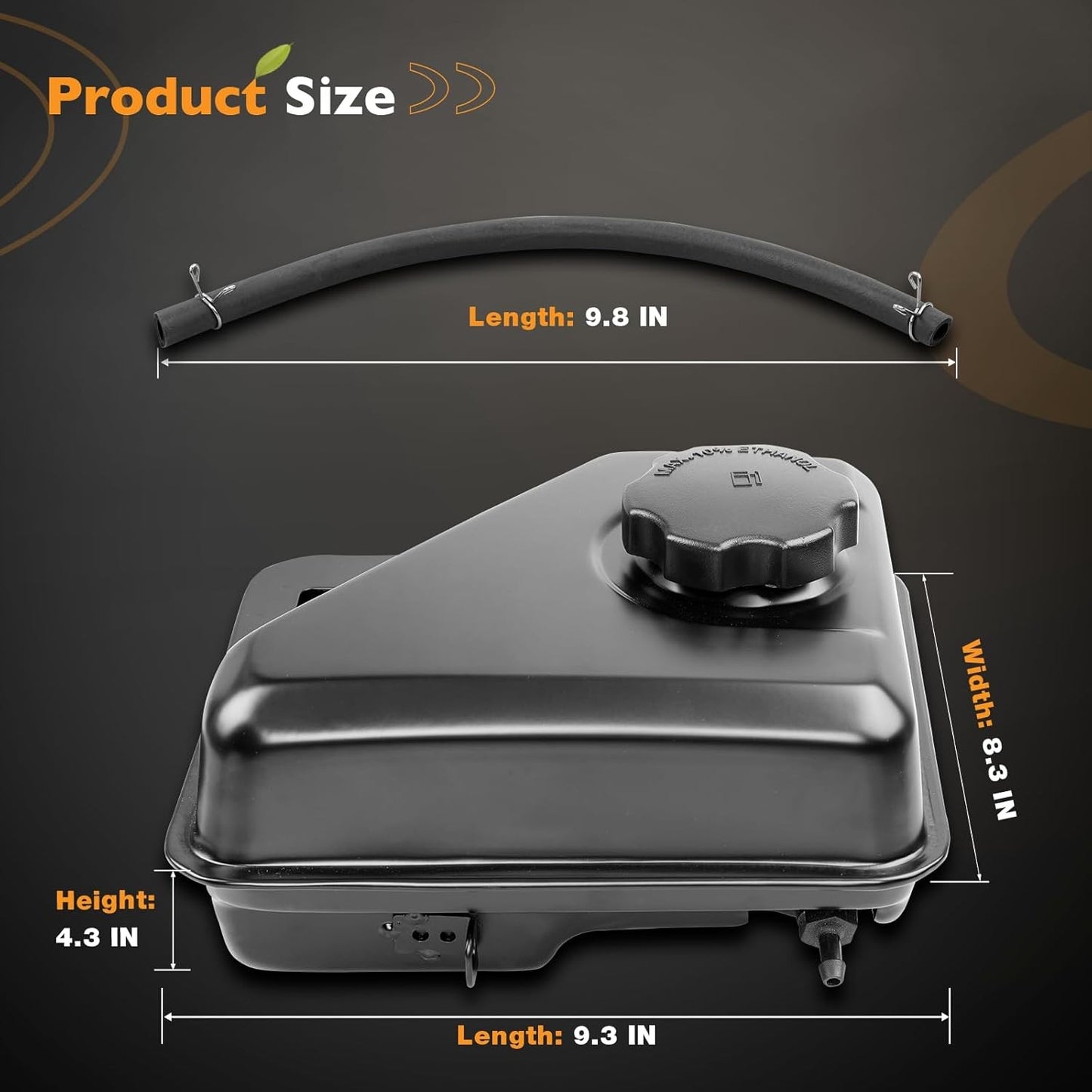 Tiller Fuel Gas Tank For MTD/ Cub Cadet 208cc Snow Blower 951-10653A 951-10653B