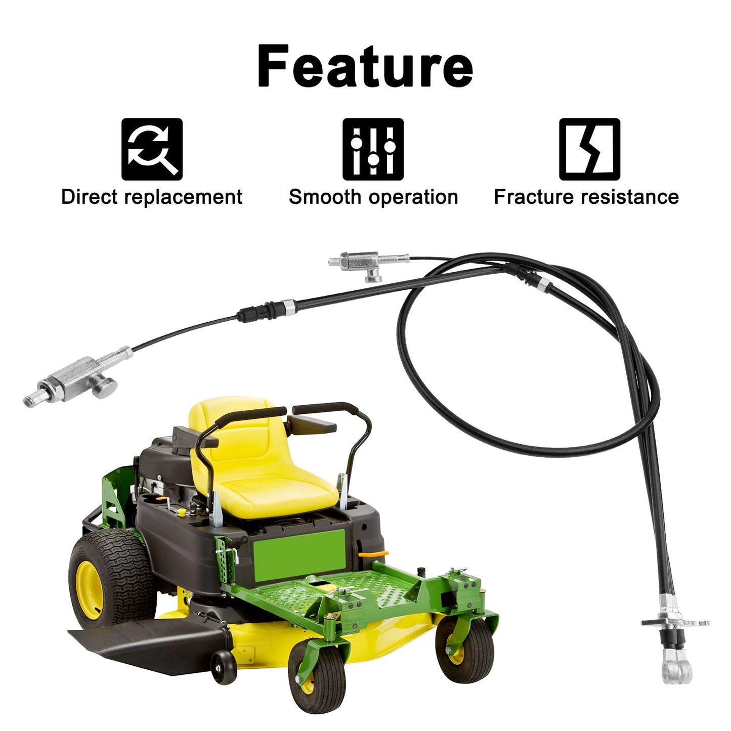 GY22289 Mower Deck Lift Cable For John Deere Z235 Z255 Eztrak Series Lawn Mowers