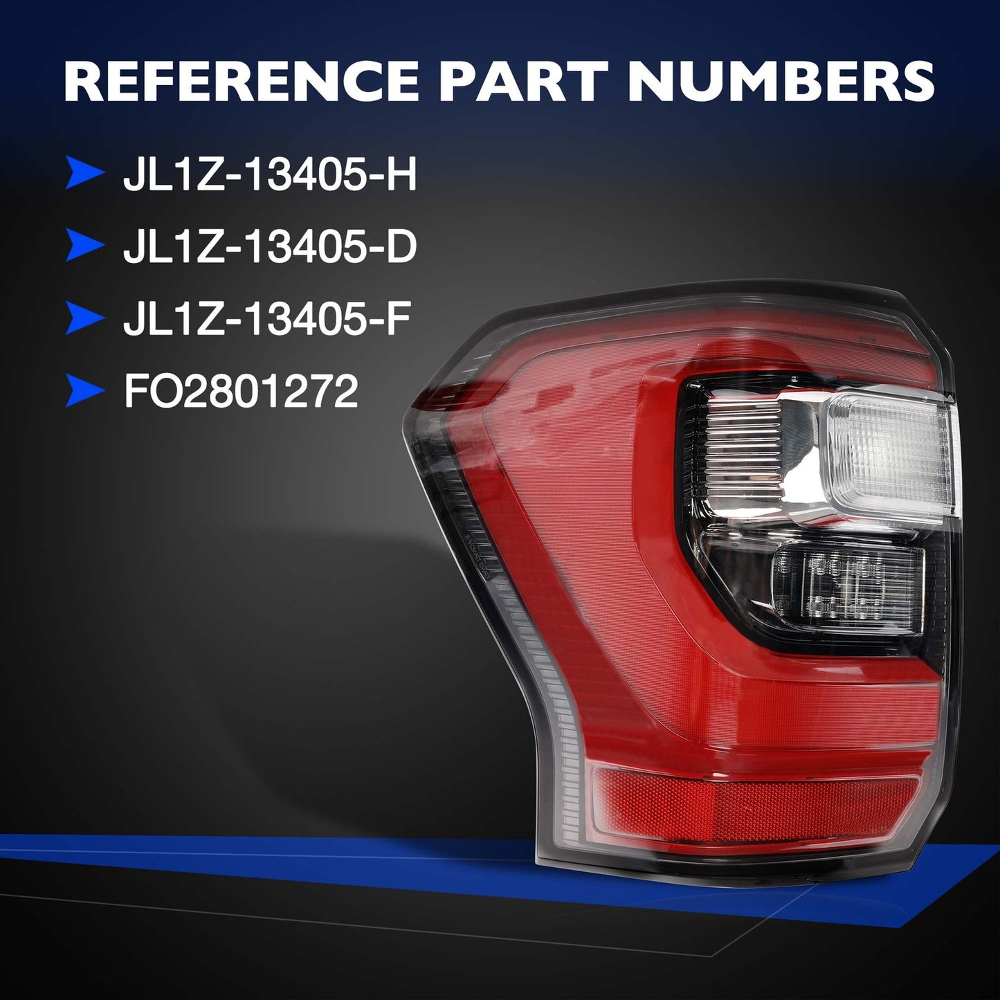 Left Driver LED Tail Light Brake Lamp For Ford Expedition 2018-2021 JL1Z-13405-H
