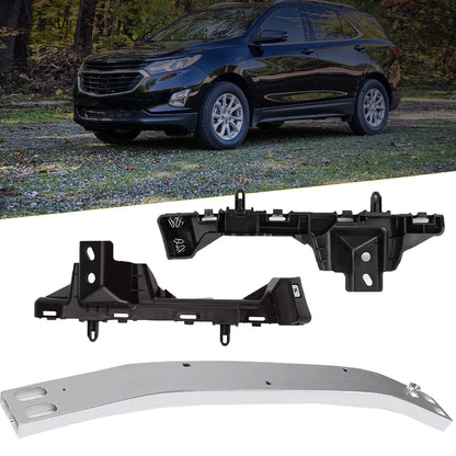 Fit 2018-2022 Chevrolet Equinox Front Bumper Reinforcement &Pair Support Bracket