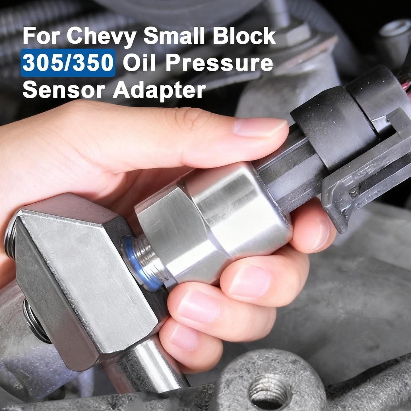 Oil Pressure Sensor Thread Adapter for GM/Chevy 305/350 Engines 45?? 90?? Port