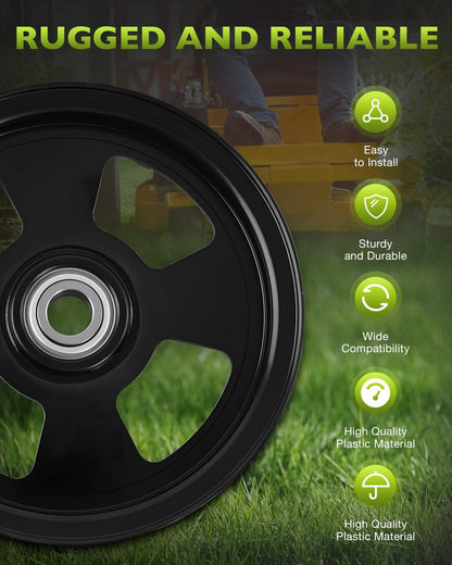 602821 Deck Flat Idler Pulley Fit For Hustler ATZ Super Z X-ONE Lawn Mower Black