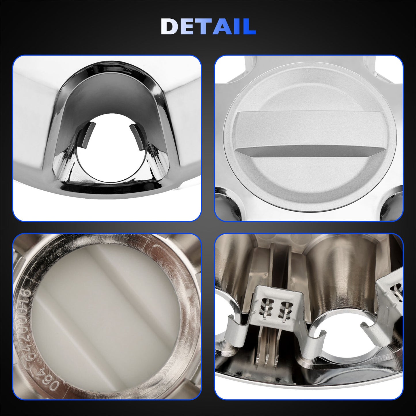4PCS Chrome Wheel Center Hub Cap Cover For 2017-2022 Ford F250 F350 Super Duty