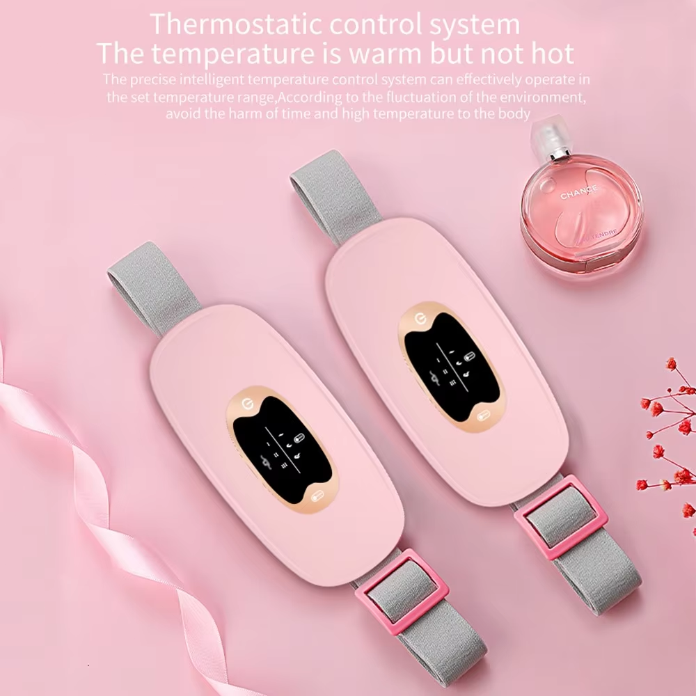 Electric Heating Menstrual Vibration Pad Belt For Period Pain Relief Cramps USB