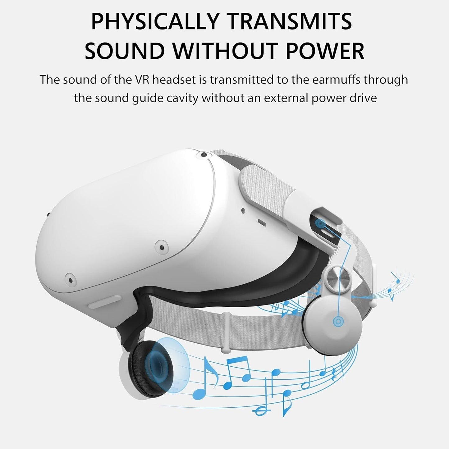 VR Ear Muffs for Meta/Oculus Quest 2 Head Strap Accessories Enhance Sound Effect