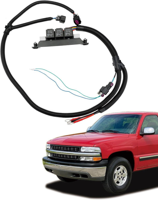 Solid Spare Electric Fan Dual Speed Control Wiring Harness For 99-07 Chevy Silverado Sierra