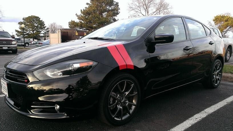 3" Dual Fender Stripe Hash Mark Stripe Decal Graphic Kit For DODGE DART