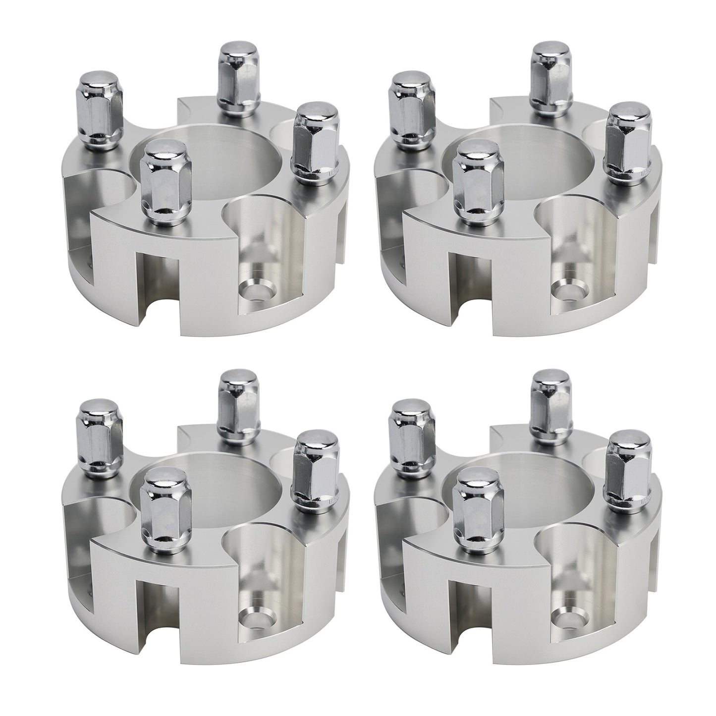 2" Wheel Spacers Kit Cable Golf Carts Lug Nuts Silver For Yamaha Club Car Ezgo