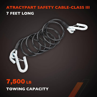 Blue Ox Pair of Class 3 Steel 7 Ft 7,500 lb Towing Safety Cables BX88196