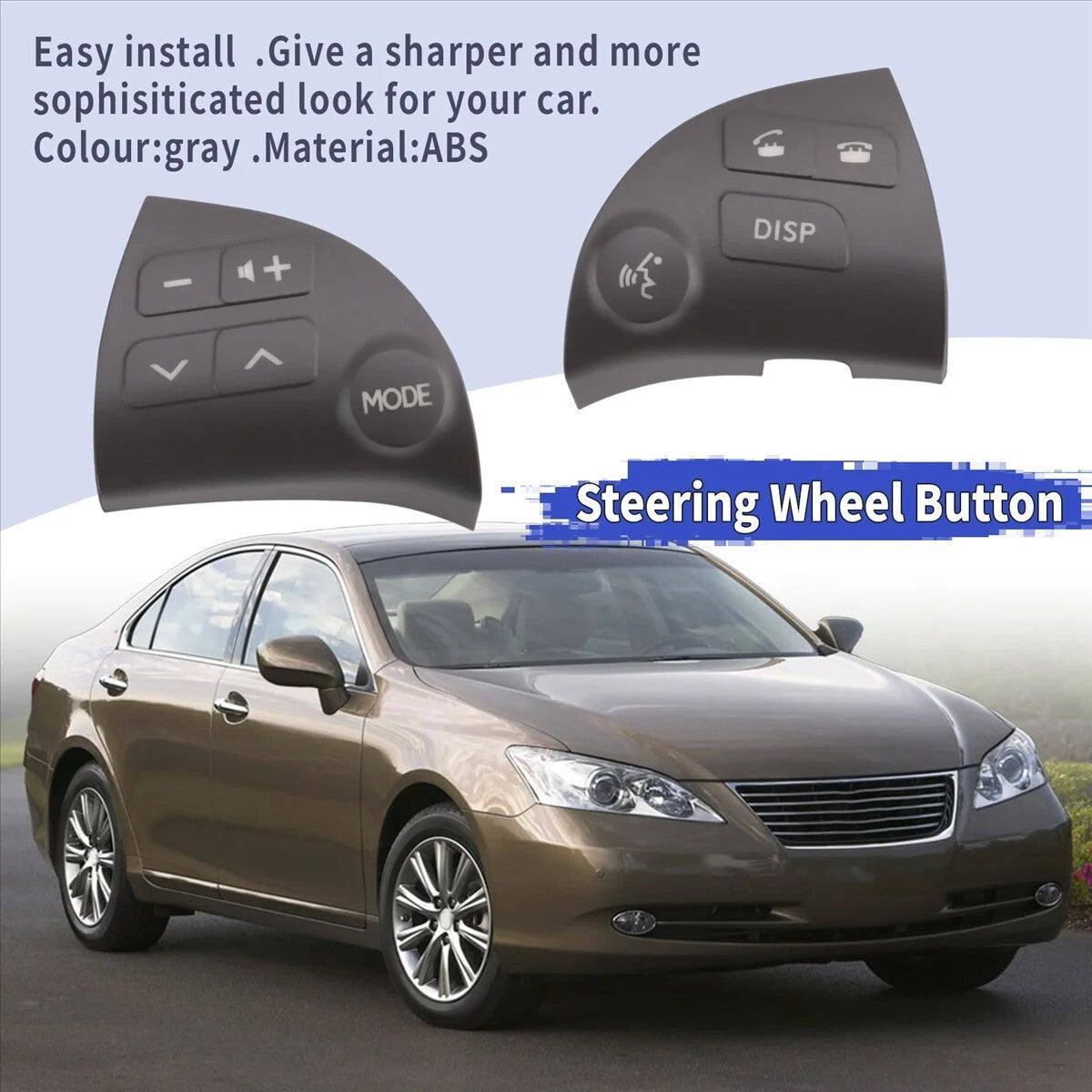 For Lexus ES350 2006-12 Steering Wheel Control Grey Button Cover 84250-33190-C0