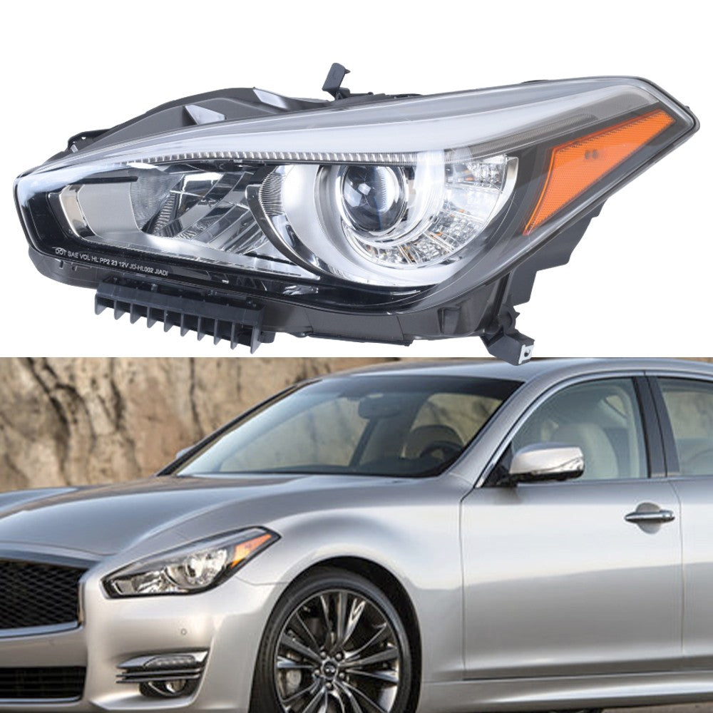 Left Driver Headlight Headlamp For 2015-019 Infiniti Q70 Non AFS 26060-4AP0B