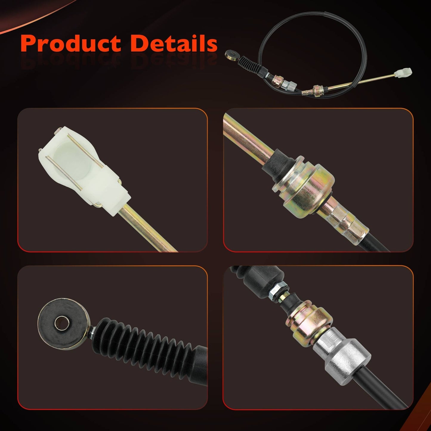2x Manual Transmission Shift Control Cable For 1996-2000 Toyota RAV4 33821-42070