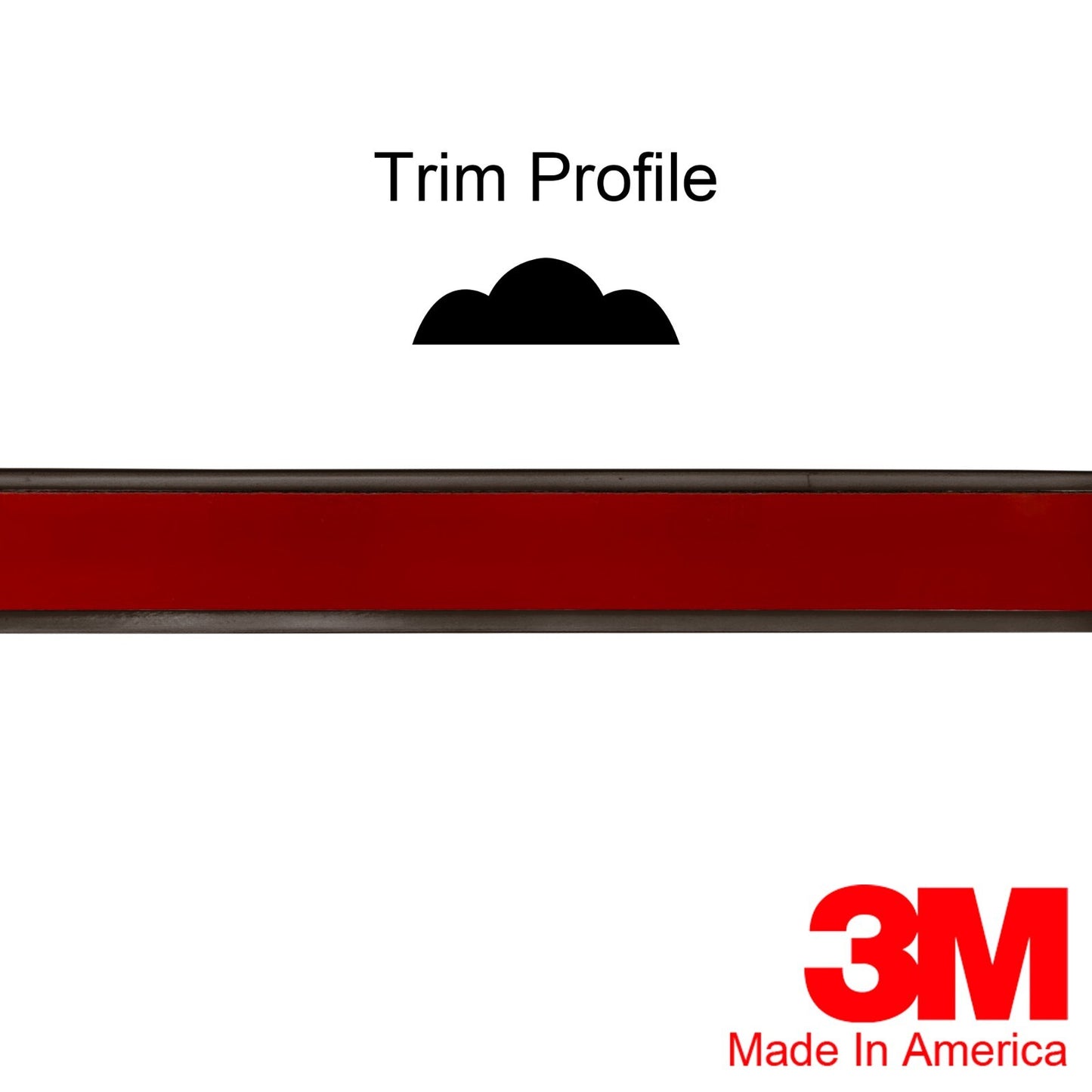 Vintage Style 5/8" Brown & Chrome Side Body Trim Molding