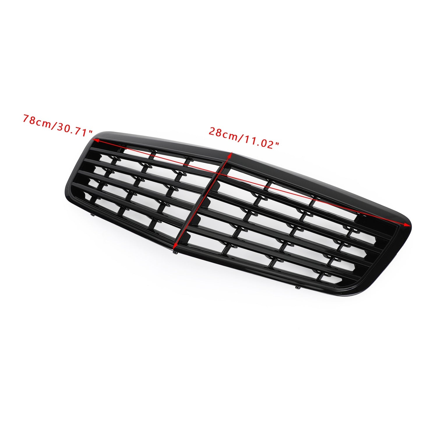 Front Bumper Grille Grill Fit Mercedes Benz W211 E350 500 07-09 Gloss Black