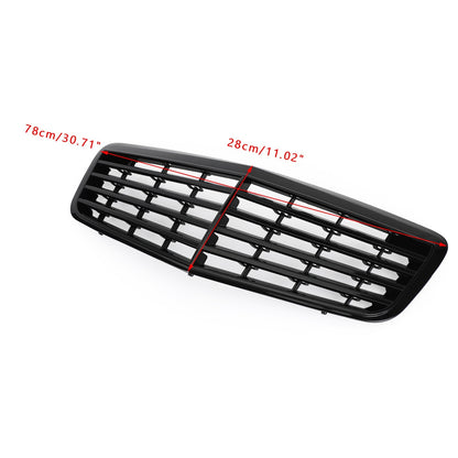 Front Bumper Grille Grill Fit Mercedes Benz W211 E350 500 07-09 Gloss Black