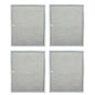 Solid Spare (4-Pack) Broan Model BPS1FA36 Compatible Aluminum Mesh Grease Range Hood Filter