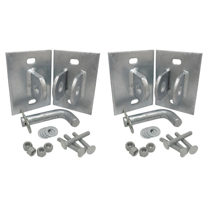 Floating/Stationary Dock Connector Hinge Kit, Male & Female T-Style Brackets (2)