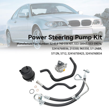 Power Steering Pump Kit Fit BMW E46 320i 323i 325i 328Ci 328i 330i 2001-2005 04