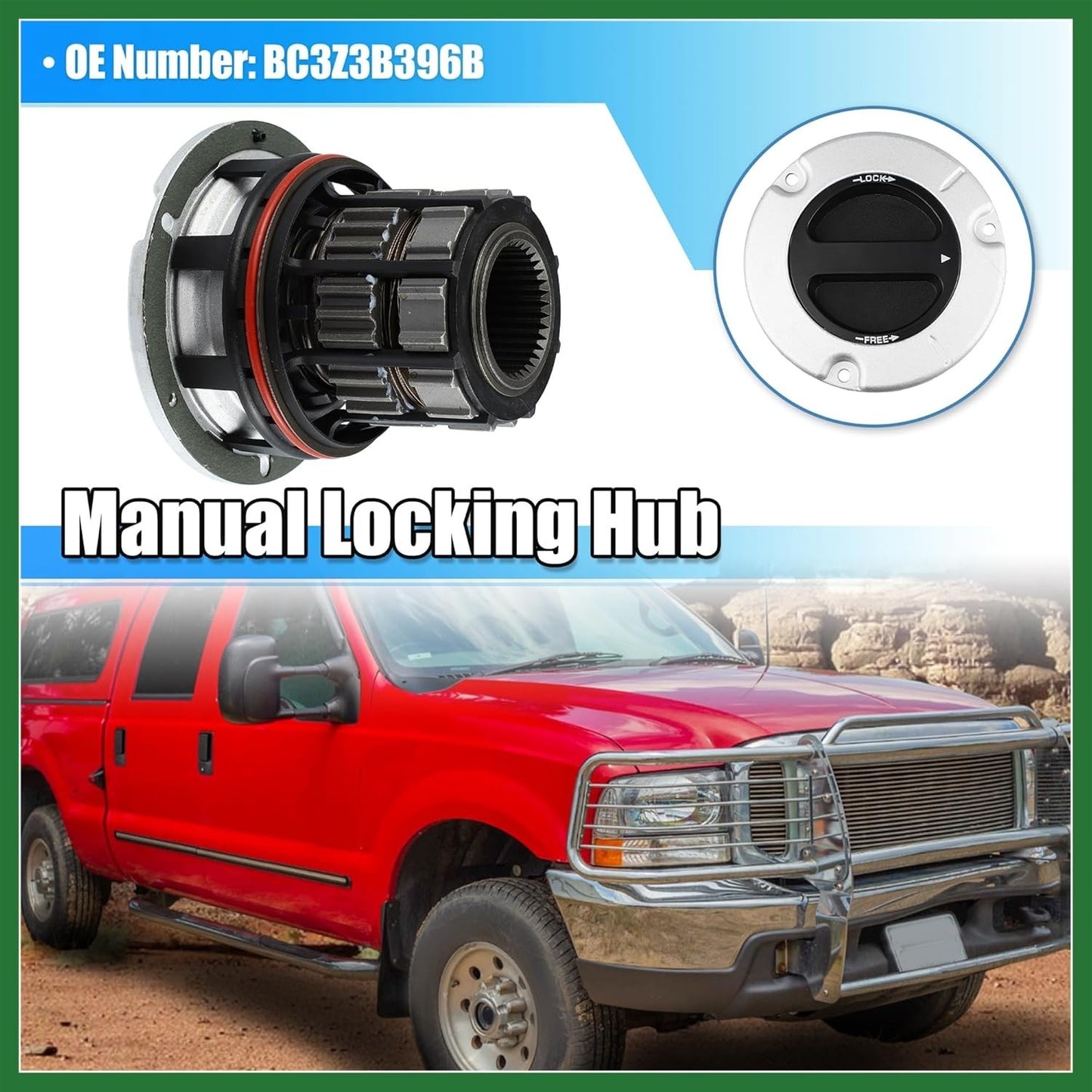 Manual Wheel Locking Hub BC3Z3B396B for Ford F250 F350 Super Duty 2005-2022 New