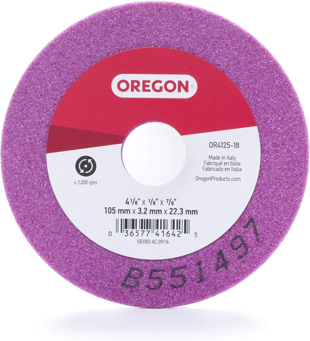 Solid Spare Oregon OR4125-18A Grinding Wheel, 4-1/8" x 1/8"