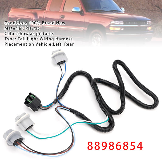 Left Tail Light Wiring Harness 88986854 For Chevrolet Silverado GMC Sierra 99-05