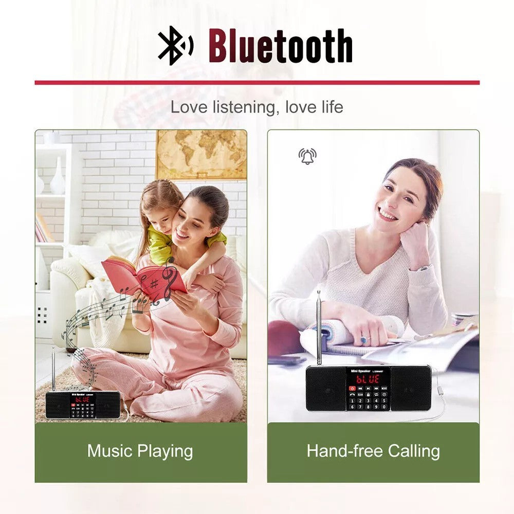 TR602 Portable Radio,FM/AM Rechargeable Digital Stereo Radio With Bluetooth,Gift