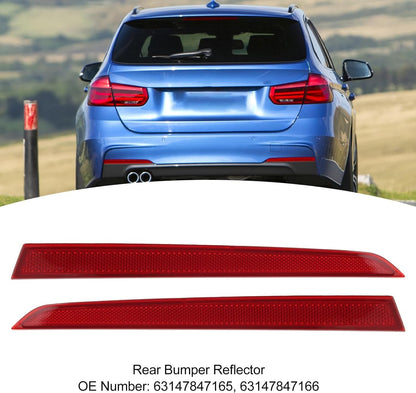 2x For 12-17 BMW 3-Series F30 F31 M Sport Pair Rear Bumper Reflector Lamp LH&RH