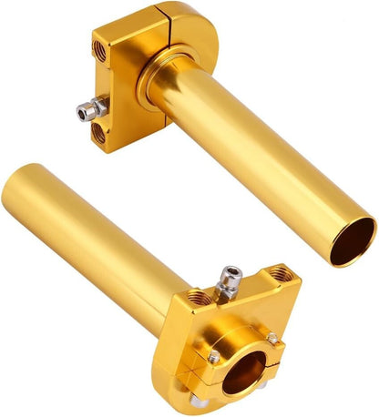 7/8" Turn Twist Throttle Handle Bar Throttle Tube Universal Gold for Motorcycle