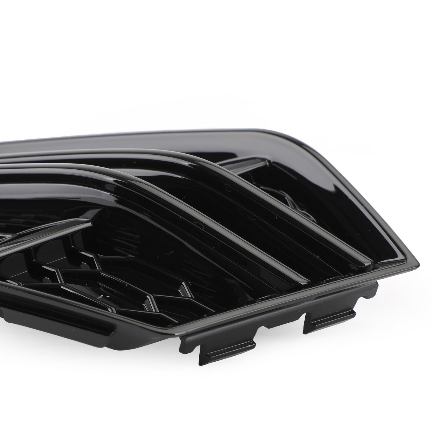 Black Front Fog Light Cover Fit For AUDI A4 B9 S-LINE 2016-2018 Bumper Grille