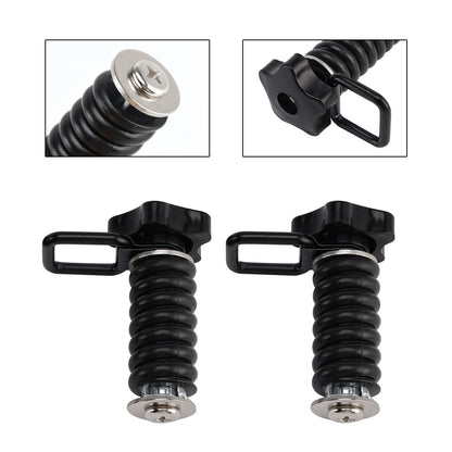 2X Tie Down Anchor With D-Ring 1" Black Black For Polaris Rzr 570 800 900 1000