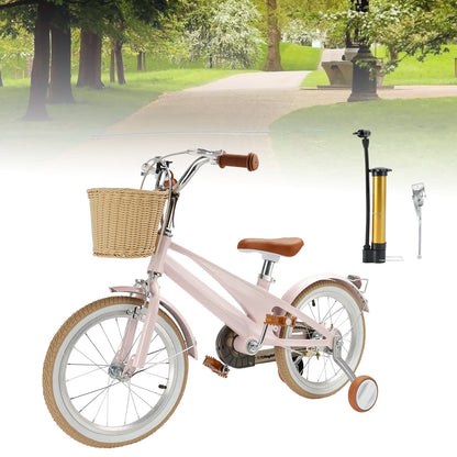 16 inches Kid's Bike Child Bicycle for Ages 7~9 Years Boys and Girls with Basket