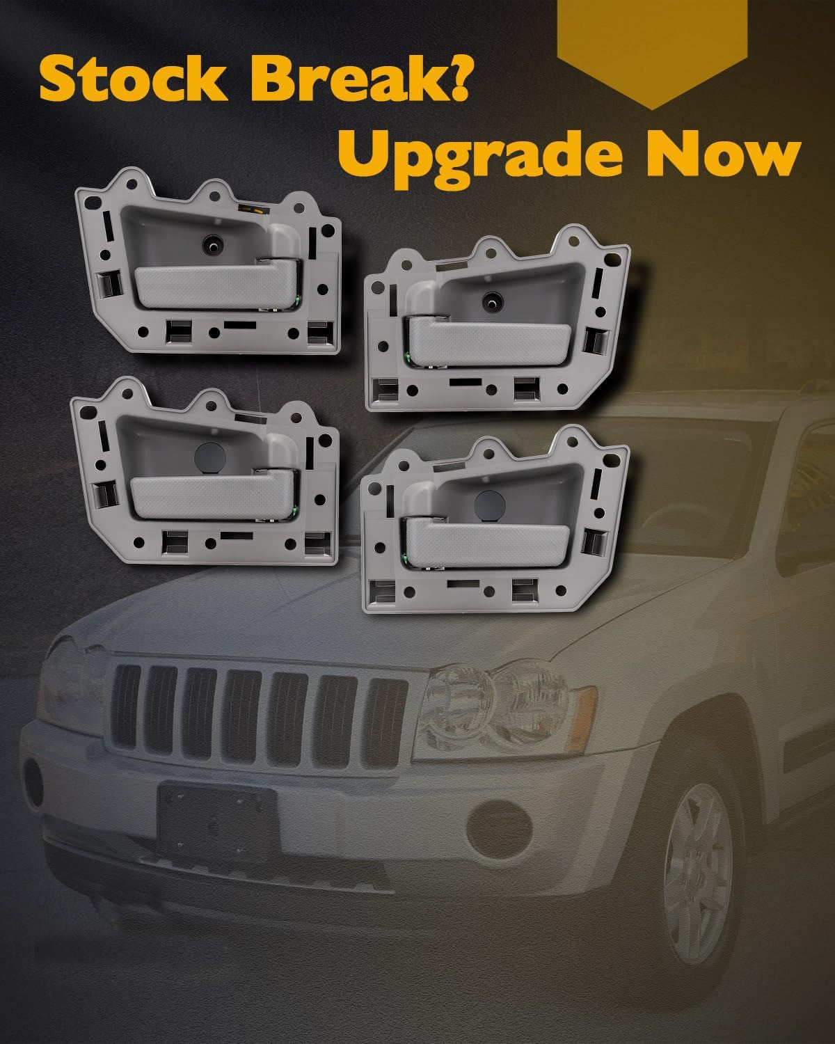 4Pcs Interior Door Handle Inside Front Rear LH RH For 05-10 Jeep Grand Cherokee