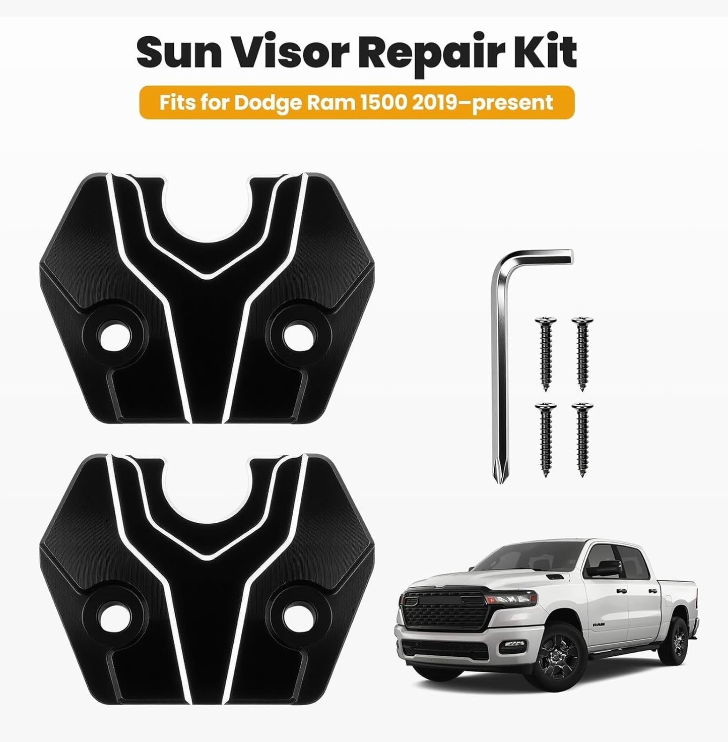 Aluminum Sun Visor Repair Kit with Box For Ram 1500 2019-2025 Fix Visor Bracket