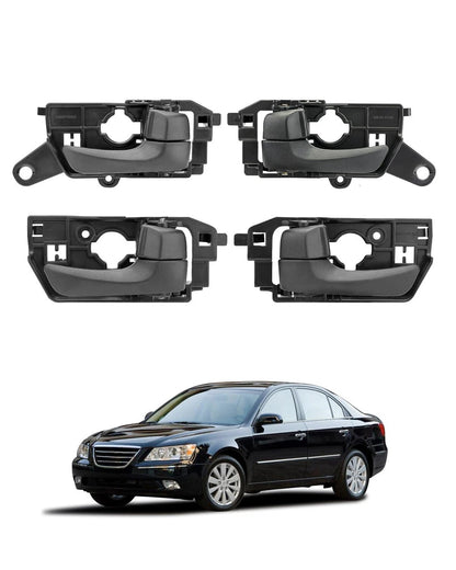 4Pcs Interior Door Handle Set Driver Passenger Side For 2008-2010 Hyundai Sonata