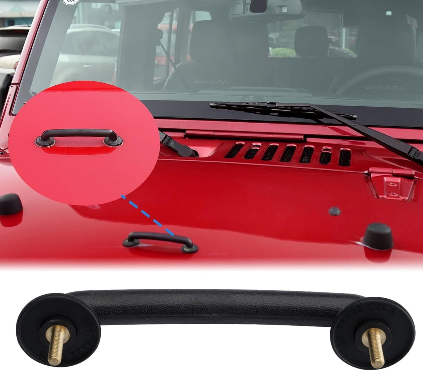 Black Hood Footman Loop Fit For Jeep 1997 To 2018 TJ JK Wrangler Crn 55176422 US