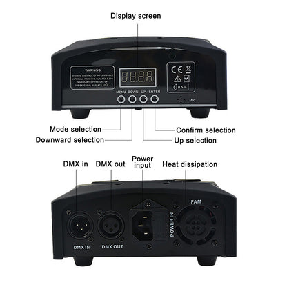Moving Head 8 Gobo Stage Lighting RGBW LED DJ DMX Beam Bar Disco Party Light
