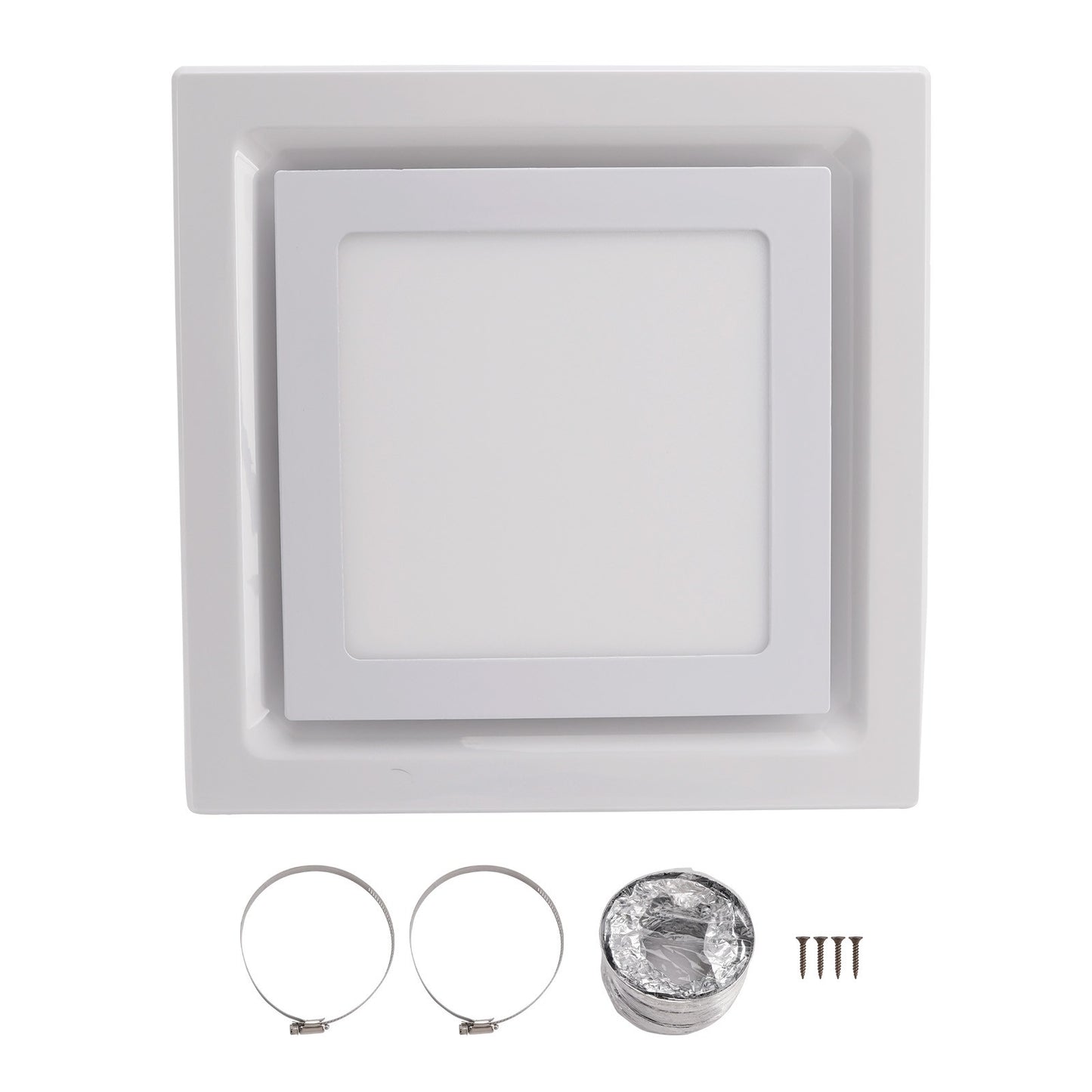 145 CFM 12" Bathroom Exhaust Fan 1.5sones Bath Fan Low Noise with Light