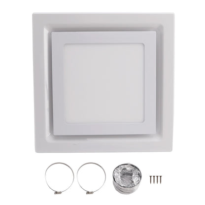 145 CFM 12" Bathroom Exhaust Fan 1.5sones Bath Fan Low Noise with Light
