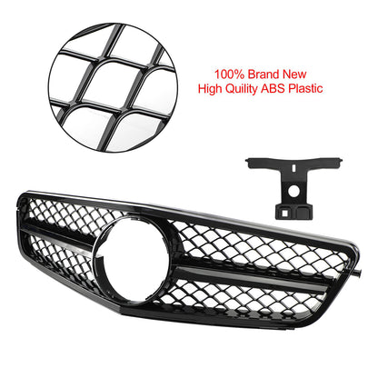 Gloss Black Grill Grille Fits Mercedes Benz W204 C250 C350 2008-13