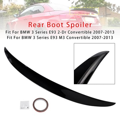 Gloss Black Rear Boot Spoiler For BMW 3 Series E93 Convertible 2007-2013