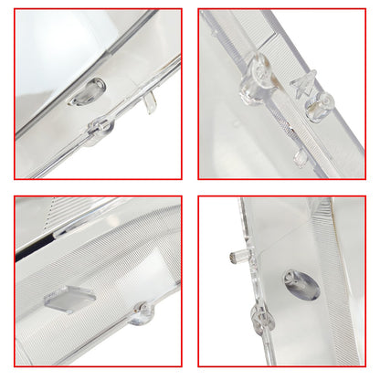 For Cadillac CTS 2008-2013 Front Headlight Lens Clear Cover+Glue