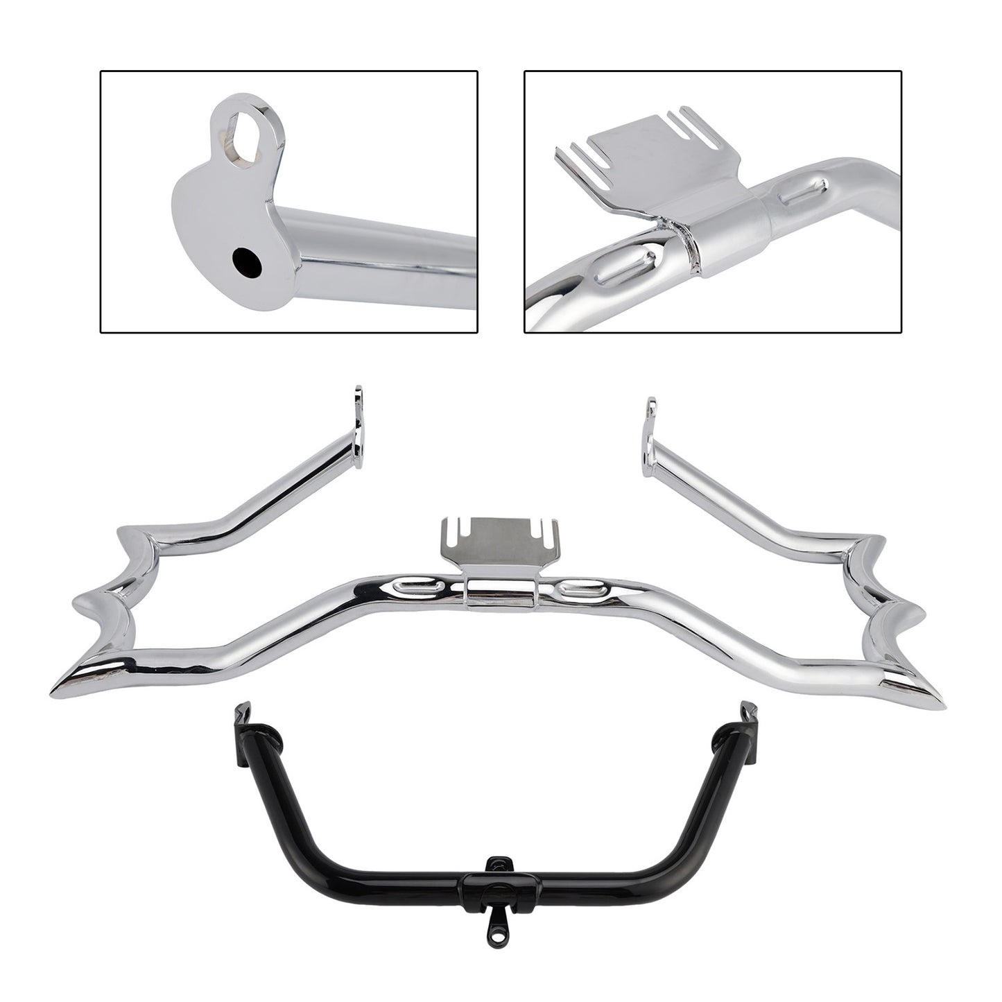 Engine Guard Crash Bar&Fairing Bracket Kit Chrome For Touring Road King Street