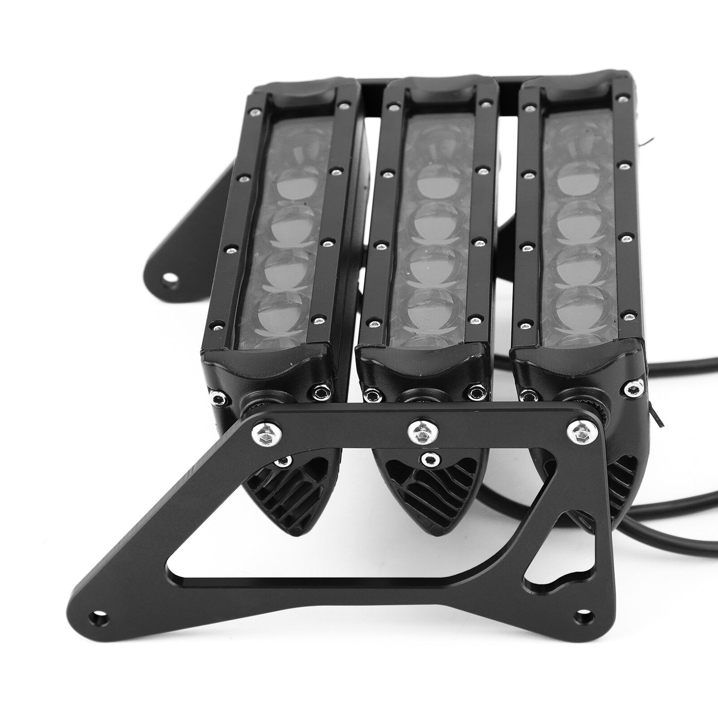 3Row LED Motorcycle Headlight White Light Fit for Honda Grom 125 MSX SF 13-19 BK