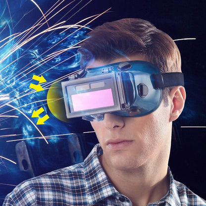 Welding Glasses Auto Darkening Welder Goggles UV IR Reflection Solar Powered