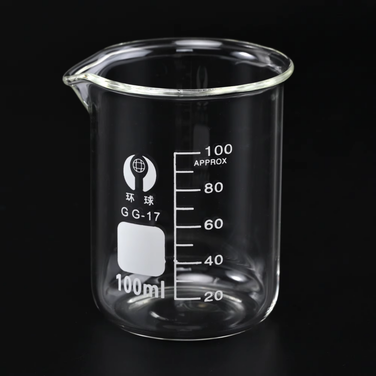 1Set Low Form Glass Beaker 5 10 25 50 100ml Borosilicate Measuring Lab Glassware