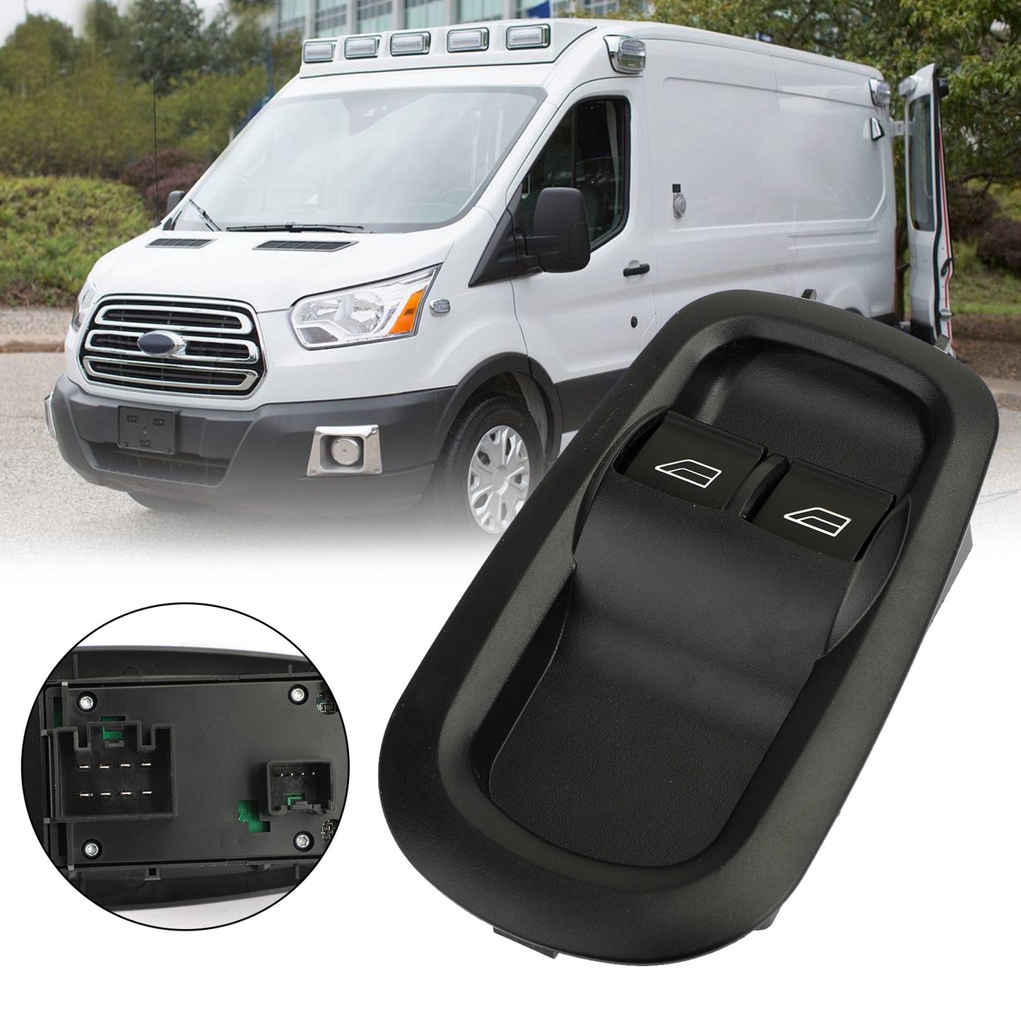 Drivers Side Door Double Window Switch For Ford Transit MK8 Custom 2014+ 1791339