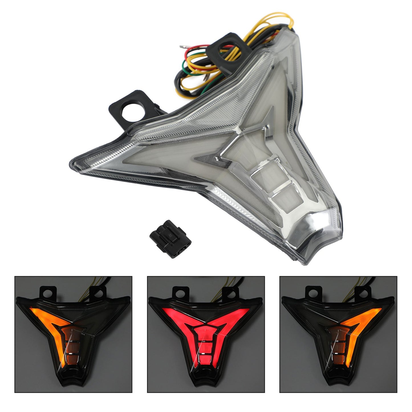 Integrated Tail Light Turn Signal Fit KAWASAKI Ninja ZX10R Z1000 Black 2013-2022